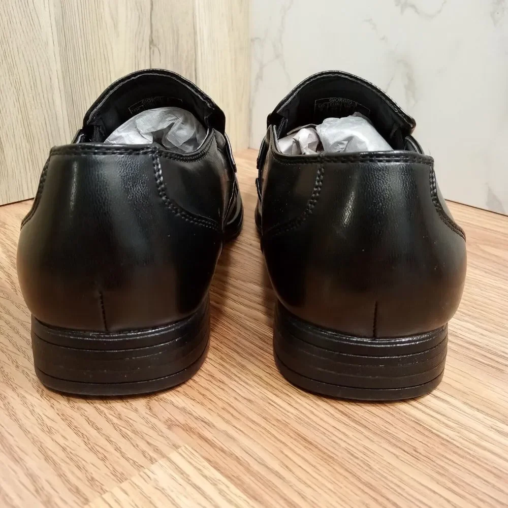 Bruno Marc Mens Sz 9‎ EU 42 Giorgio 3 Black Oxford Slip On Leather